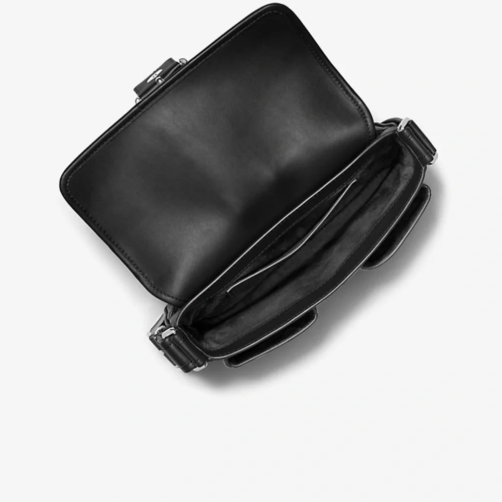 NEW NWT MICHAEL MICHAEL KORS Colby Medium Leather Shoulder Black Bag
